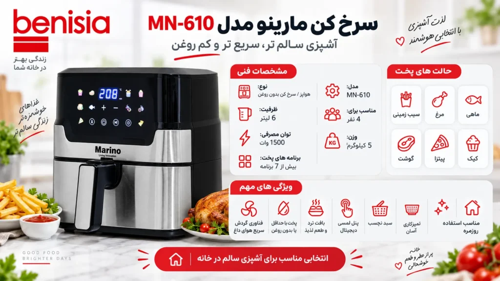 سرخ‌ کن مارینو مدل MN-610